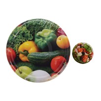 Набір кришок з різьбленням Orion 10 шт. овочевий,8,5 см