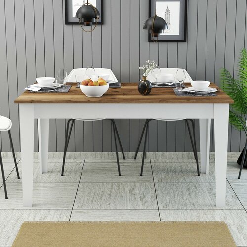 Esstisch Milan White and Walnut