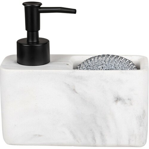 Wenko Waschmittelspender mit Platz für  einen Schwamm Resa, Weiß