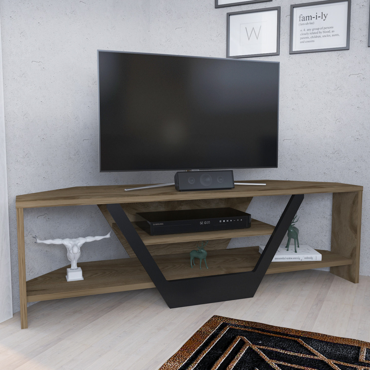 Televizní stolek Sares Oud Oak