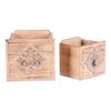 Übertopf-Set Holzschublade 2 Stück, braun