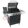 Cattara Gril HYBRID CORE plyn/drevené uhlie, 126 x 114 x 55 cm