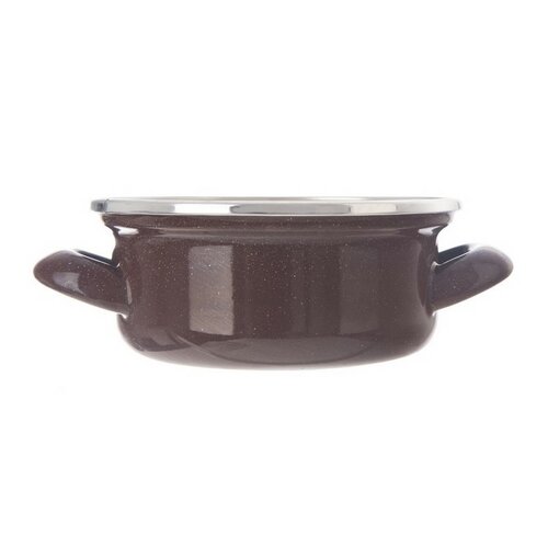 Orion Garnek emaliowany z rantem Brown, 0,65 l