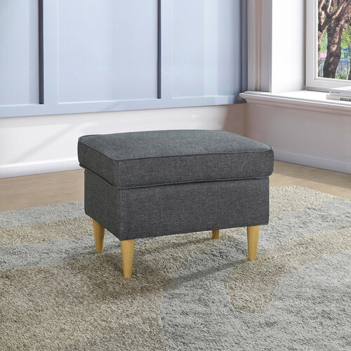 Taburetka z bukovimi nogami, siva, 59 x 40 x 39 cm