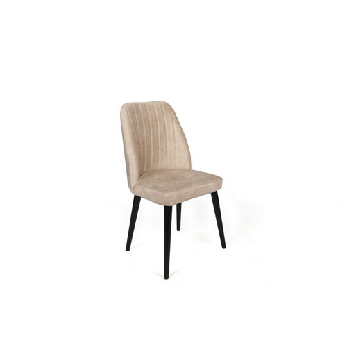 Set de scaune de sufragerie Alfa Beige and Black, 2 buc.