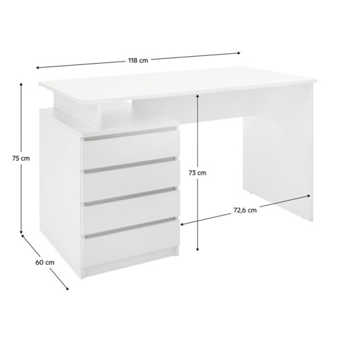 Schreibtisch HANY NEW, weiß