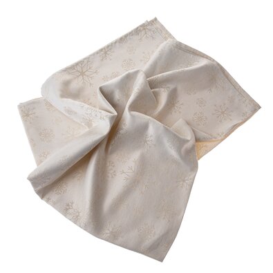 Vianočný Obrus ​​vodeodolný Vločky zlatá, 140 x 140 cm