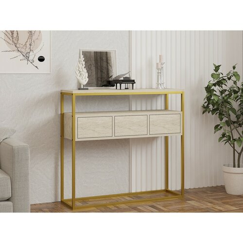 Măsuță Guarda Travertine and Gold