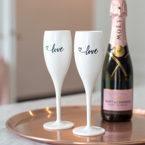 Koziol Glas mit Aufschrift Love