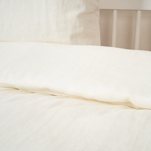 Lenjerie de pătuț din muselină pentru copii 4HomeCream, 100 x 135 cm, 40 x 60 cm