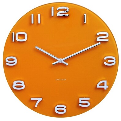 Karlsson 5640YE Designové nástěnné hodiny, 35 cm