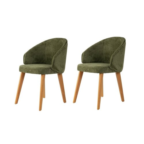 Bentley Green and Dark Oak étkezőszék szett, 2 db