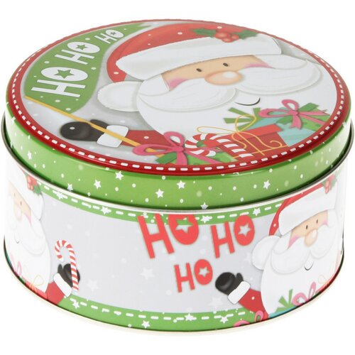 Набір з 3 різдвяних бляшаних банок Santa's Friends