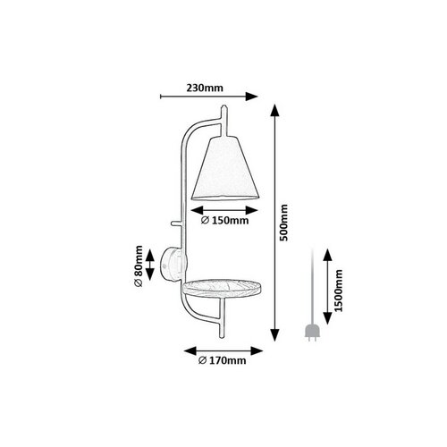 Rabalux 71293 lampa ścienna przemysłowa Azome