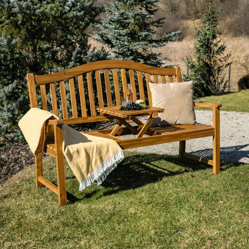 Gartenbank mit Tisch, Akazienholz, TAIMA