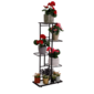 Blumenständer Bamir 1, Dunkelgrau, 43 x 22 x 98 cm