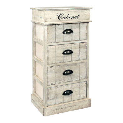 Drewniana komoda z 4 szufladami Cabinet, szary