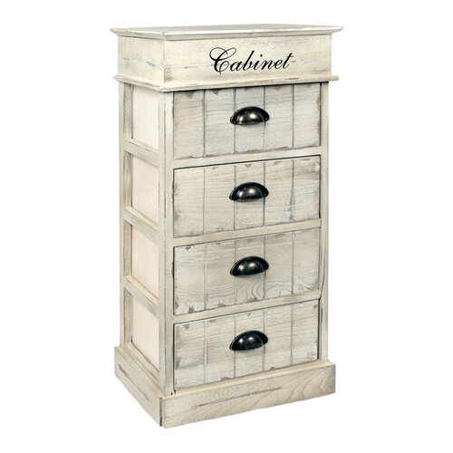 Drewniana komoda z 4 szufladami Cabinet, szary