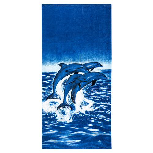 Ręcznik plażowy Delfiny, 70 x 150 cm