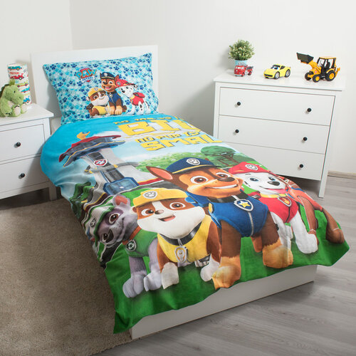 Jerry Fabrics gyermek pamut ágynemű, Paw Patrol 119, 140 x 200 cm, 70 x 90 cm