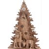 Dekoracja bożonarodzeniowa drewniana Christmas tree with Reindeers, 38,5 cm