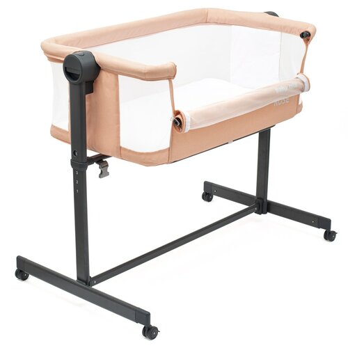 Baby Mix Łóżeczko dostawcze Rose łososiowy, 84 x 80 x 52 cm