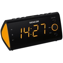 Ceas deșteptător radioSencor SRC 170 OR cu alarmă,  portocaliu