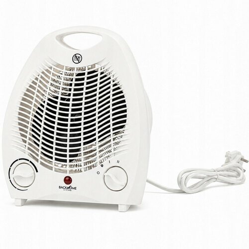 Elektrické kúrenie s ventilátorom a bezpečnostným spínačom, biela