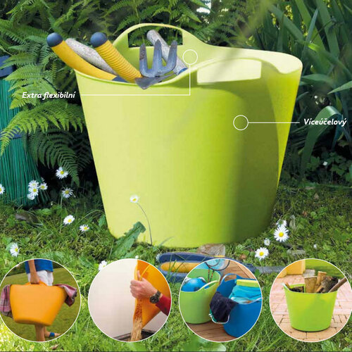 Artplast večnamenska prilagodljiva košara 15 l,rdeča