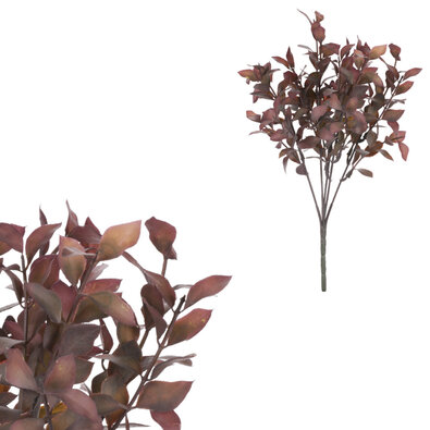 Umetni grm Buxus zeleno-vijoličen, 33 cm