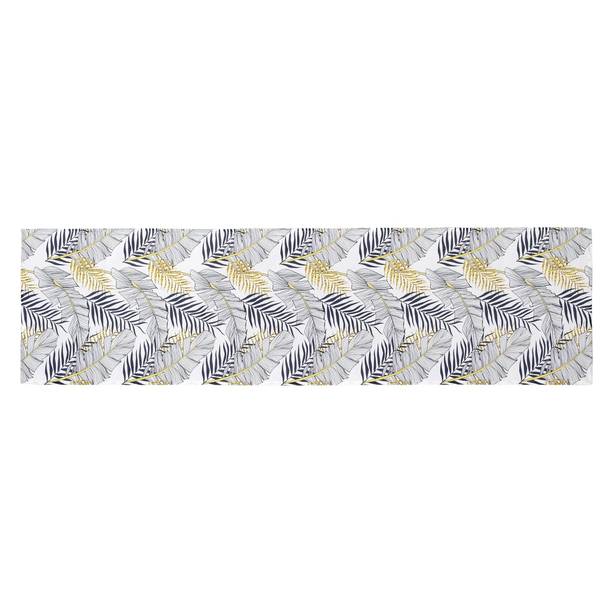 Behúň Listy biela, 150 x 40 cm