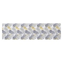 Traversă de masă Frunze pe alb, 150 x 40  cm
