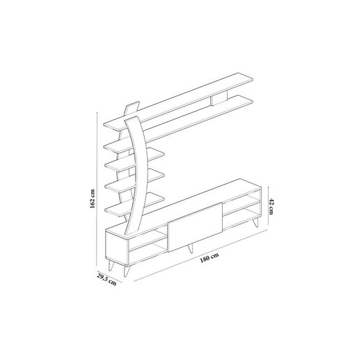 Televizní stěna Duru White