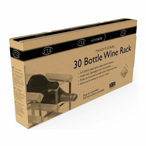 RTA állvány 30 palack borhoz, világos tölgy