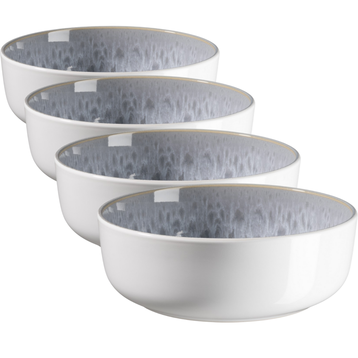Mäser Sada hlubokých talířů Lunaria Grey 18 cm, 4 ks