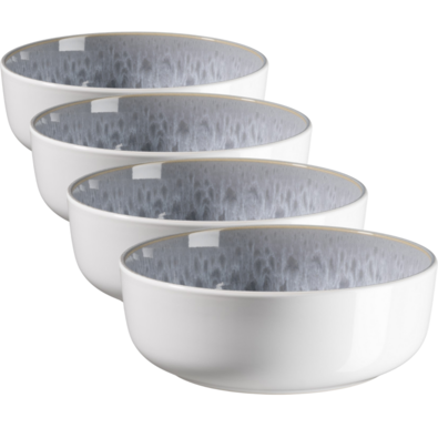 Mäser Sada hlubokých talířů Lunaria Grey 18 cm, 4 ks