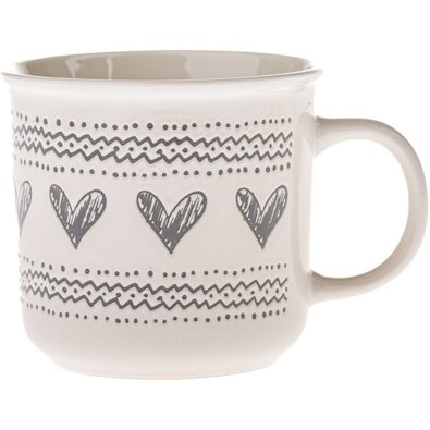 Ceașcă de ceramică Inimioare III, 450 ml