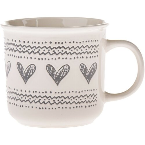 Keramický hrnek Srdíčka III, 450 ml