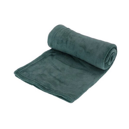 Pătură fleece verde, 125 x 150 cm 125