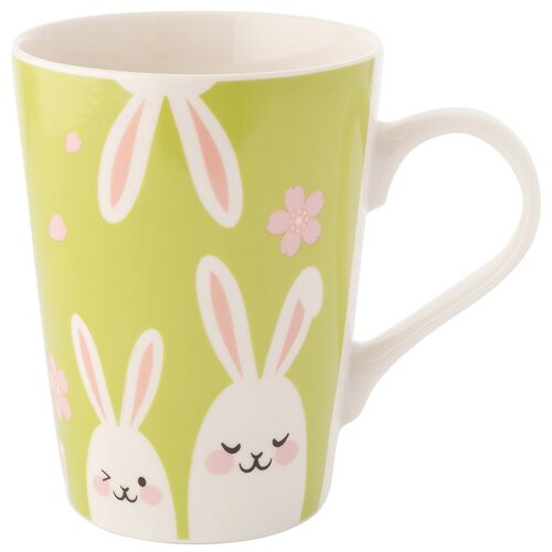 Altom Porcelanowy kubek Białe króliczki 420 ml