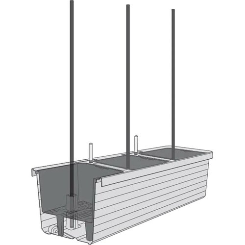 Plastia Samozavlažovací truhlík Berberis TRIO, antracit