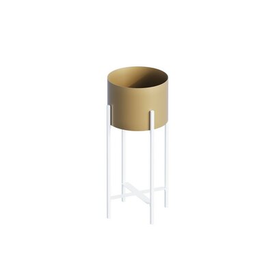 Suport metalic pentru flori GED-026-C Aurum, alb/dorat