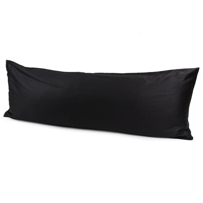 4Home prevleka za vzglavnik za sprostitev Rezervni mož satenasto črna, 50 x 150 cm