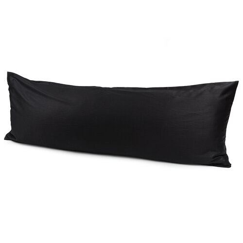 4Home prevleka za vzglavnik za sprostitev Rezervni mož satenasto črna, 50 x 150 cm