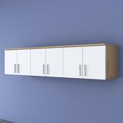Nástěnná skříňka Ema White and Walnut