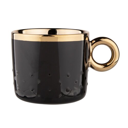 Altom Porcelanasti skodelica Palazzo dots 350 ml,črna
