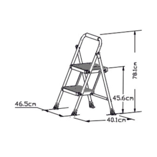 Lamart LT8096 драбинка Eurostep, 2 сходинки