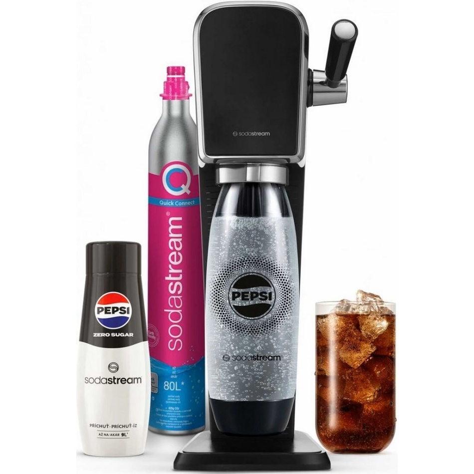 Fotografie SodaStream Art Black Pepsi Zero Mpack výrobník perlivé vody