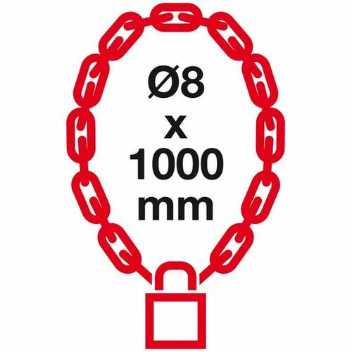 Komplet verige in visečega ključavniceRVR.FORTIS.R8x1000