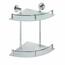 SAPHO XR604 X-Round E sticlă. raft dublu de colțcu trapă 27 x 39 x 27 cm